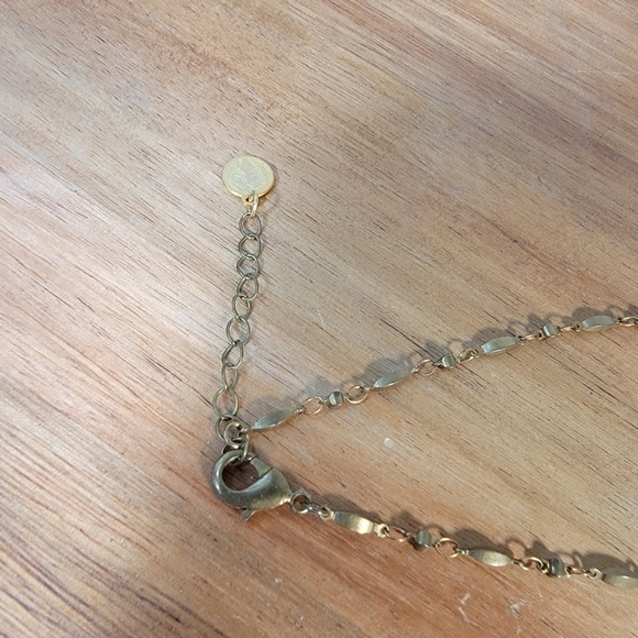 Bou Cou Long Boho Necklace Gold Tone thin chain with Yarn Fan Tassel - Picture 13 of 17